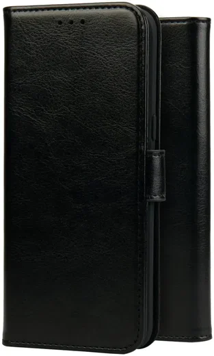 Rosso Deluxe Samsung Galaxy S25 Hoesje Echt Leer Book Case Zwart afbeelding 10