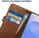 Rosso Deluxe Samsung Galaxy S25 Hoesje Echt Leer Book Case Bruin afbeelding 5