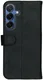 Rosso Deluxe Samsung Galaxy S25 Plus Hoesje Echt Leer Book Case Zwart afbeelding 2