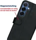 Rosso Deluxe Samsung Galaxy S25 Plus Hoesje Echt Leer Book Case Zwart afbeelding 4