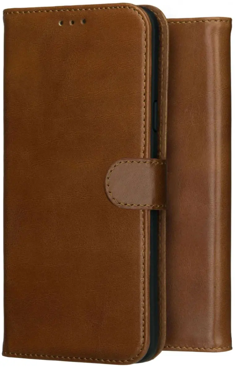 Rosso Deluxe Samsung Galaxy S25 Plus Hoesje Echt Leer Book Case Bruin afbeelding 10
