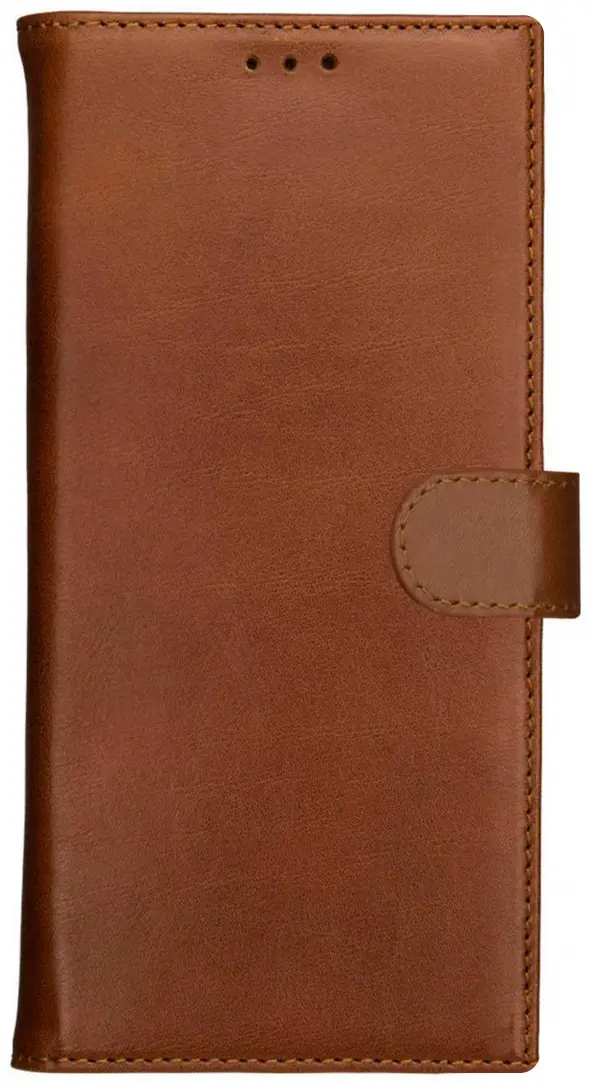 Rosso Deluxe Samsung Galaxy S25 Ultra Hoesje Echt Leer Book Case Bruin afbeelding 12