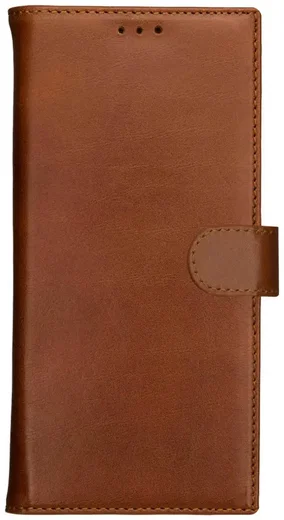 Rosso Deluxe Samsung Galaxy S25 Ultra Hoesje Echt Leer Book Case Bruin afbeelding 12