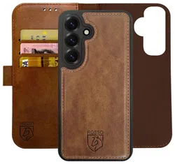 Rosso Element Uitneembaar 2-in-1 Samsung Galaxy S25 Hoesje Bruin afbeelding
