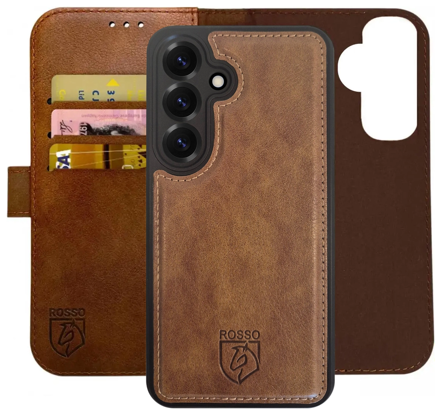 Rosso Element Uitneembaar 2-in-1 Samsung Galaxy S25 Plus Hoesje Bruin afbeelding 1
