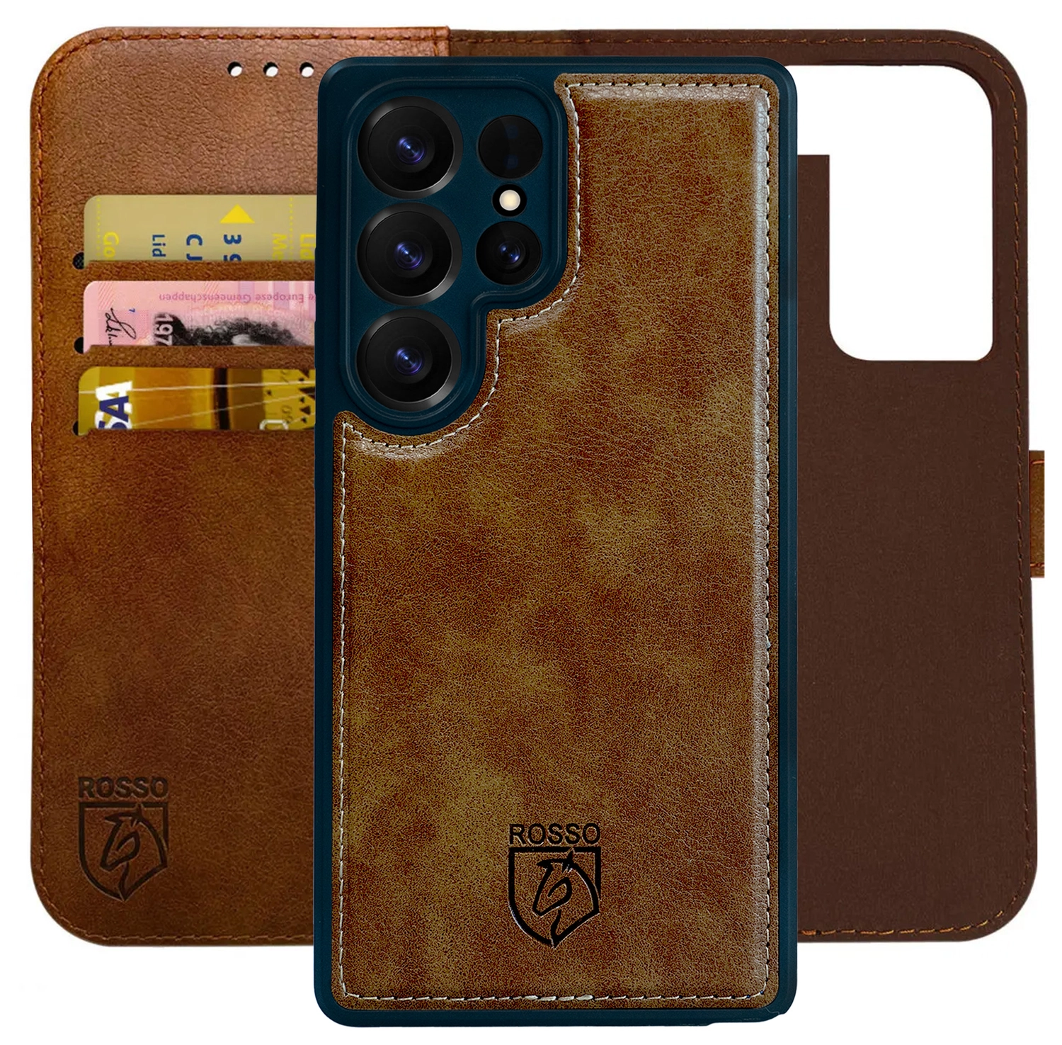 Rosso Element Uitneembaar 2-in-1 Samsung Galaxy S25 Ultra Hoesje Bruin afbeelding 1