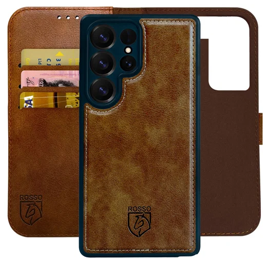 Rosso Element Uitneembaar 2-in-1 Samsung Galaxy S25 Ultra Hoesje Bruin afbeelding 1
