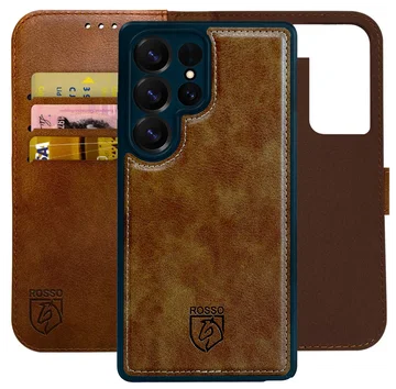 Rosso Element Uitneembaar 2-in-1 Samsung Galaxy S25 Ultra Hoesje Bruin