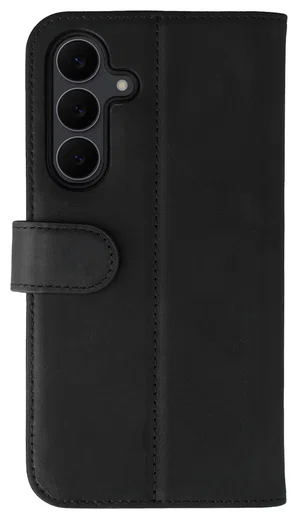 Rosso Elite Samsung Galaxy S25 Hoesje met MagSafe Book Case Echt Leer Zwart afbeelding 9