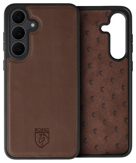 Rosso Elite Samsung Galaxy S25 Hoesje met MagSafe Book Case Echt Leer Bruin afbeelding 8