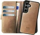 Rosso Elite Samsung Galaxy S25 Plus Hoesje MagSafe Book Case Leer Lichtbruin