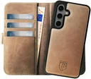 Rosso Elite Samsung Galaxy S25 Plus Hoesje MagSafe Book Case Leer Lichtbruin