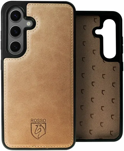 Rosso Elite Samsung Galaxy S25 Plus Hoesje MagSafe Book Case Leer Lichtbruin afbeelding 13