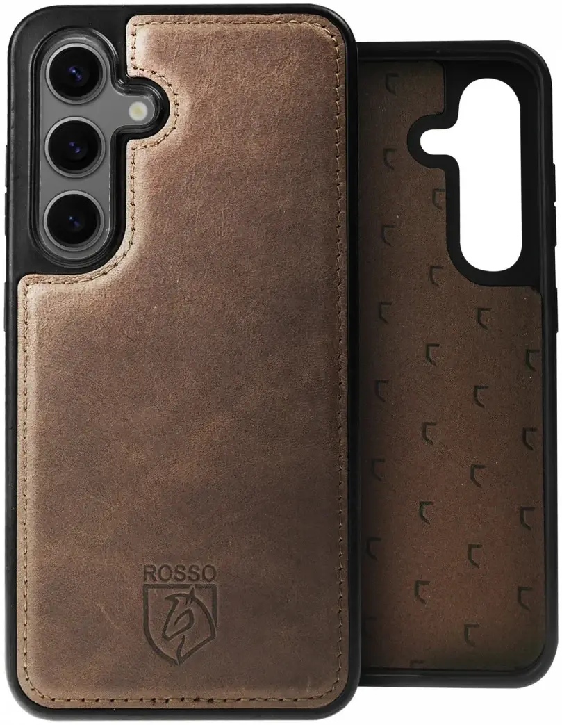 Rosso Elite Samsung Galaxy S25 Plus Hoesje MagSafe Book Case Leer Bruin afbeelding 13