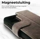 Rosso Elite Samsung Galaxy S25 Plus Hoesje MagSafe Book Case Leer Bruin afbeelding 7