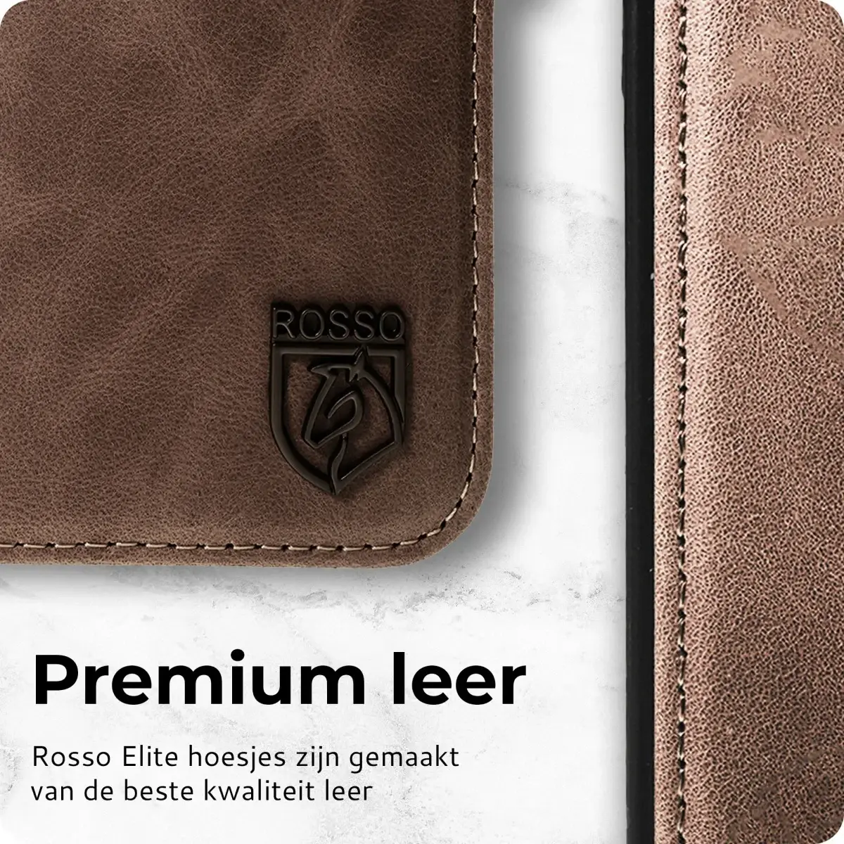 Rosso Elite Samsung Galaxy S25 Plus Hoesje MagSafe Book Case Leer Bruin afbeelding 8