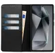 Rosso Elite Samsung Galaxy S25 Ultra Hoesje MagSafe Book Case Leer Zwart afbeelding 2