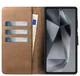 Rosso Elite Samsung Galaxy S25 Ultra Hoesje MagSafe Book Case Leer Lichtbruin afbeelding 2