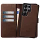 Rosso Elite Samsung Galaxy S25 Ultra Hoesje MagSafe Book Case Leer Bruin afbeelding 1