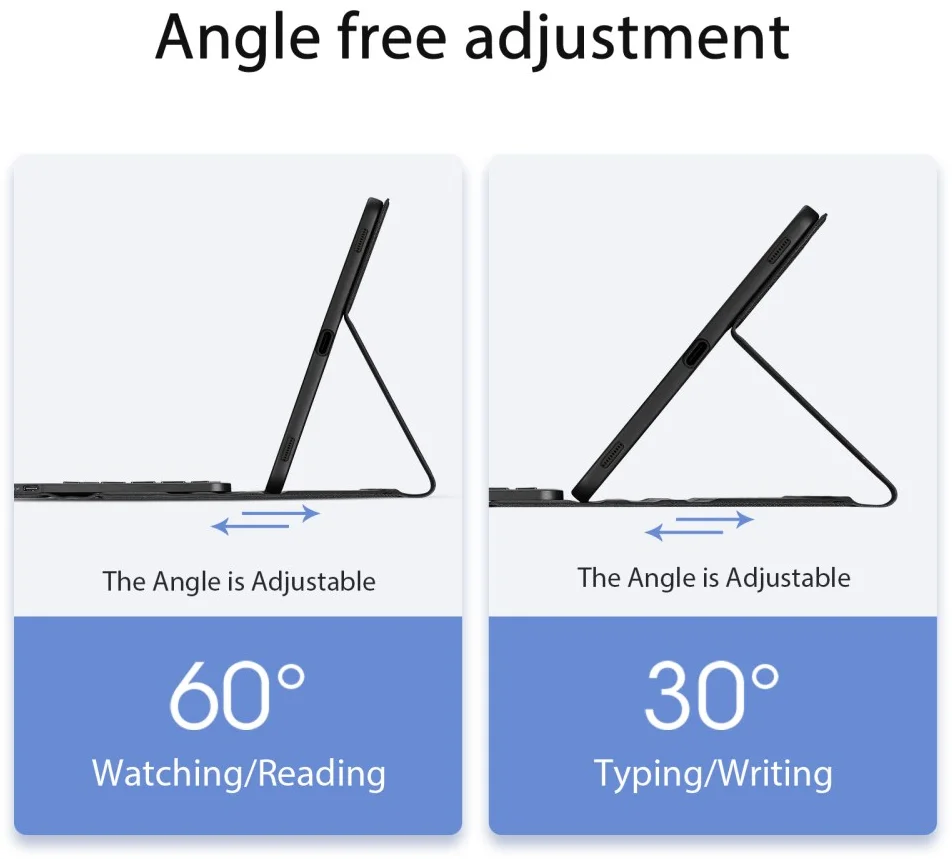 Dux Ducis Samsung Galaxy Tab S9 Plus/S9 FE Plus Hoes Bluetooth Toetsenbord Zwart afbeelding 5