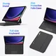 Dux Ducis Samsung Galaxy Tab S10 Plus Hoes Bluetooth Toetsenbord Zwart afbeelding 4