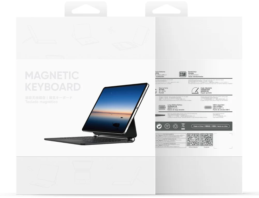 Dux Ducis Samsung Galaxy Tab S10 Plus Hoes Bluetooth Toetsenbord Zwart afbeelding 15