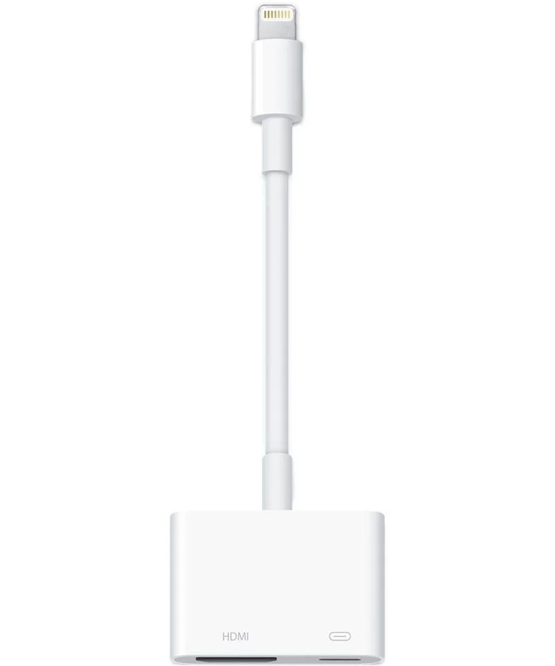 Originele Apple Lightning naar Lightning en Digital AV / HDMI Adapter Wit afbeelding 1