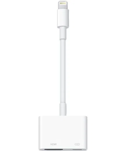 Originele Apple Lightning naar Lightning en Digital AV / HDMI Adapter Wit afbeelding 1