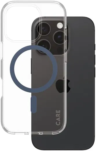 PanzerGlass CARE Urban Combat iPhone 16 Pro Hoesje Transparant Blauw afbeelding 1