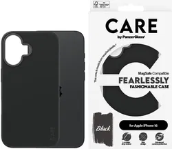 PanzerGlass CARE Fashionable iPhone 16 Hoesje Siliconen MagSafe Back Cover Zwart afbeelding