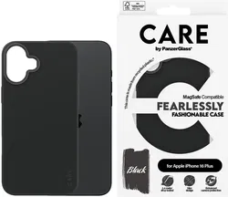 PanzerGlass CARE Fashionable iPhone 16 Plus Hoesje Siliconen MagSafe Zwart afbeelding