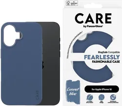 PanzerGlass CARE Fashionable iPhone 16 Hoesje Siliconen MagSafe Back Cover Blauw afbeelding
