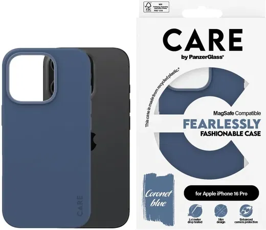 PanzerGlass CARE Fashionable iPhone 16 Pro Hoesje Siliconen MagSafe Blauw afbeelding 9