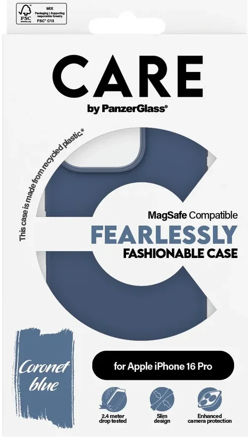 PanzerGlass CARE Fashionable iPhone 16 Pro Hoesje Siliconen MagSafe Blauw afbeelding 8