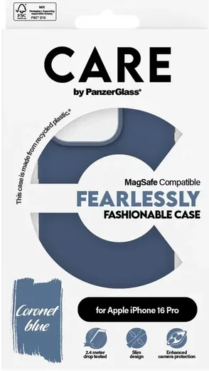PanzerGlass CARE Fashionable iPhone 16 Pro Hoesje Siliconen MagSafe Blauw afbeelding 8
