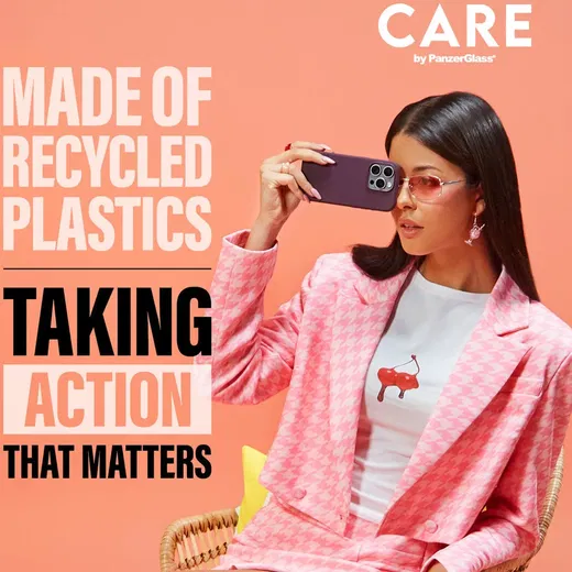 PanzerGlass CARE Fashionable iPhone 16 Pro Hoesje Siliconen MagSafe Peach afbeelding 3