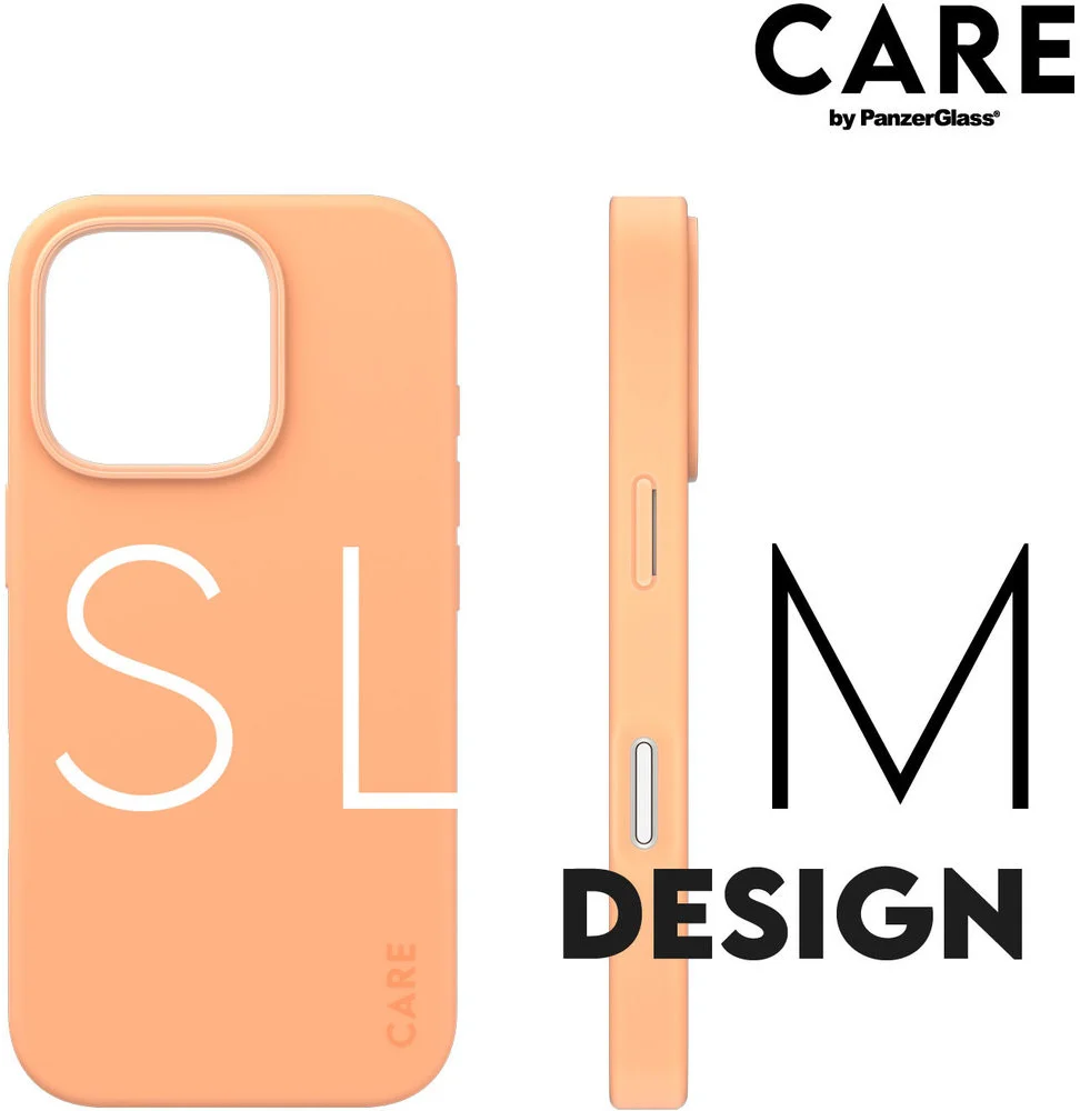 PanzerGlass CARE Fashionable iPhone 16 Pro Hoesje Siliconen MagSafe Peach afbeelding 6