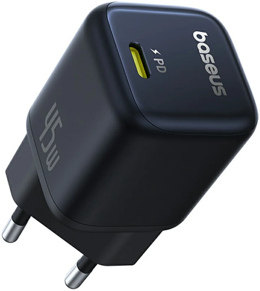 Baseus PicoGo GaN 45W Compacte Fast Charger USB-C Zwart afbeelding 1