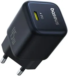 Baseus PicoGo GaN 45W Compacte Fast Charger USB-C Zwart afbeelding