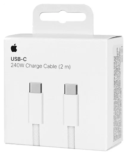 Originele Apple Geweven USB-C naar USB-C Kabel 2 Meter 240W Wit afbeelding 3