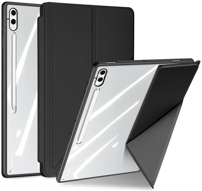 Dux Ducis Magi Samsung Galaxy Tab S10/S9/S8 Ultra Hoes V-Fold Book Case Zwart afbeelding 1