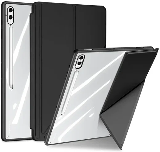 Dux Ducis Magi Samsung Galaxy Tab S10/S9/S8 Ultra Hoes V-Fold Book Case Zwart afbeelding 1