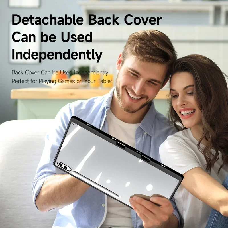 Dux Ducis Magi Samsung Galaxy Tab S10/S9/S8 Ultra Hoes V-Fold Book Case Zwart afbeelding 11