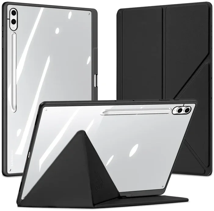 Dux Ducis Magi Samsung Galaxy Tab S10/S9/S8 Ultra Hoes V-Fold Book Case Zwart afbeelding 2