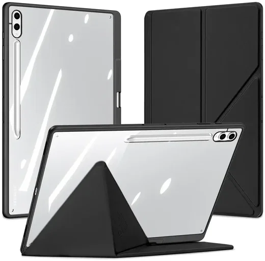 Dux Ducis Magi Samsung Galaxy Tab S10/S9/S8 Ultra Hoes V-Fold Book Case Zwart afbeelding 2