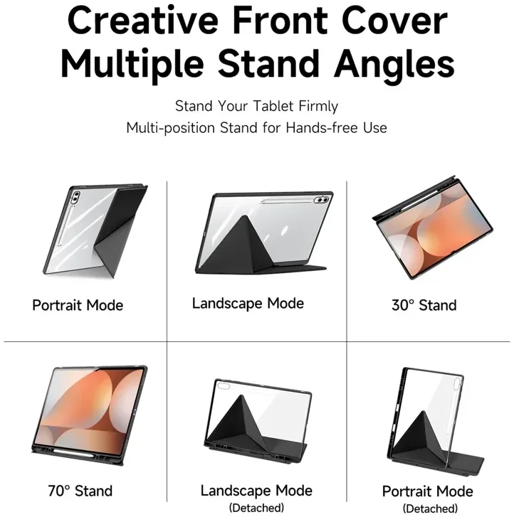Dux Ducis Magi Samsung Galaxy Tab S10/S9/S8 Ultra Hoes V-Fold Book Case Zwart afbeelding 6
