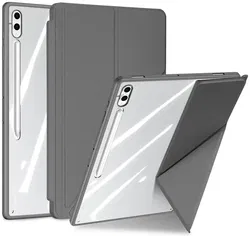 Dux Ducis Magi Samsung Galaxy Tab S10/S9/S8 Ultra Hoes V-Fold Book Case Grijs afbeelding