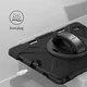 iPad 11 (2025) /10.9 (2022) Hoes met Handriem & 360° Standaard Zwart Back Cover afbeelding 4