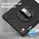iPad 11 (2025) /10.9 (2022) Hoes met Handriem & 360° Standaard Zwart Back Cover afbeelding 5