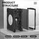 iPad 11 (2025) /10.9 (2022) Hoes met Handriem & 360° Standaard Zwart Back Cover afbeelding 7